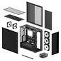 ARCTIC Xtender Midi Tower para Gaming Negro con Panel de Vidrio Templado Espejo, Sin Montaje Vertical GPU, Refrigeración Incluida, E-ATX, Gestión de Cables