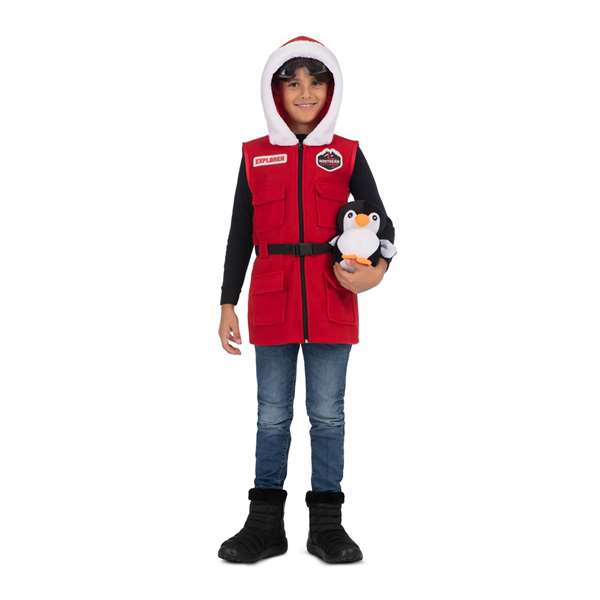 My Other Me Disfraz Explorador/a Polo Norte Gafas Ski Chaleco Capucha Pingüino Peluche Talla 5-7 Años