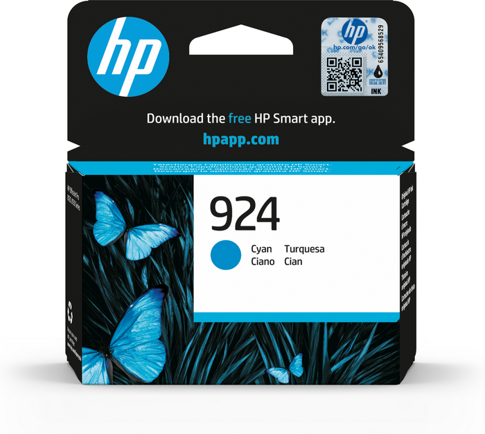 HP 924 Cartucho de tinta cian, Rendimiento estándar