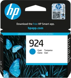 HP 924 cian Cartucho de tinta original (4K0U3NE) para impresoras HP, ~400 páginas