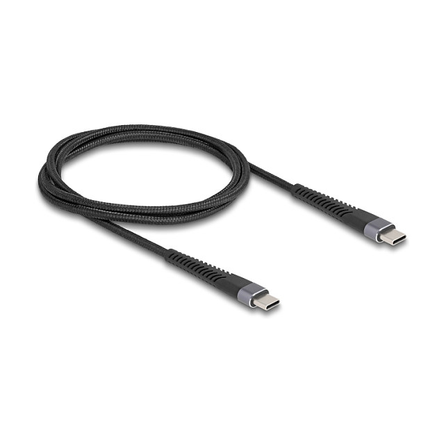 DeLOCK Cable USB 2.0 Tipo C a Tipo C de 1 m, 60 W, Negro