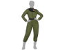 Disfraz Piloto Militar Mujer Adulto Verde Talla M-L