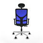 PIQUERAS Y CRESPO Silla de oficina Motilla con mecanismo Sincro/Traslack, Verde botella y Azul