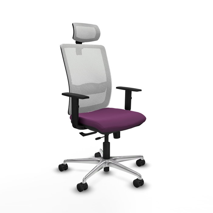 PIQUERAS Y CRESPO Silla de oficina Haches con mecanismo Sincro/Traslack, Morado y Blanco PIQUERAS Y CRESPO Silla de oficina Haches con mecanismo Sincro/Traslack, Morado y Blanco