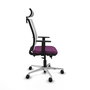 PIQUERAS Y CRESPO Silla de oficina Haches con mecanismo Sincro/Traslack, Morado y Blanco