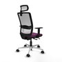 PIQUERAS Y CRESPO Silla de oficina Haches con mecanismo Sincro/Traslack, Morado y Blanco