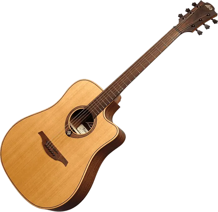 LAG Guitarra Acústica Dreadnought Cutaway Tramontane 170 A/E Electroacústica Satinada Natural