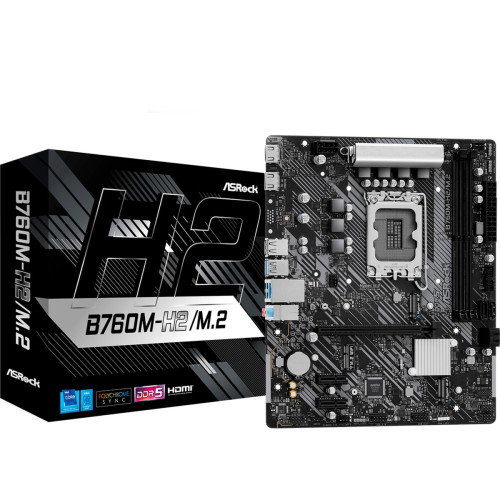 ASRock Placa Base B760M-H2/M.2 Intel LGA 1700 B760 DDR5 96GB HDMI+DP 4SATA 2M.2 5USB 3.2 1USB-C GBLAN Micro ATX 90-MXBN00-A0UAYZ ASRock Placa Base B760M-H2/M.2 Intel LGA 1700 B760 DDR5 96GB HDMI+DP 4SATA 2M.2 5USB 3.2 1USB-C GBLAN Micro ATX 90-MXBN00-A0UAYZ