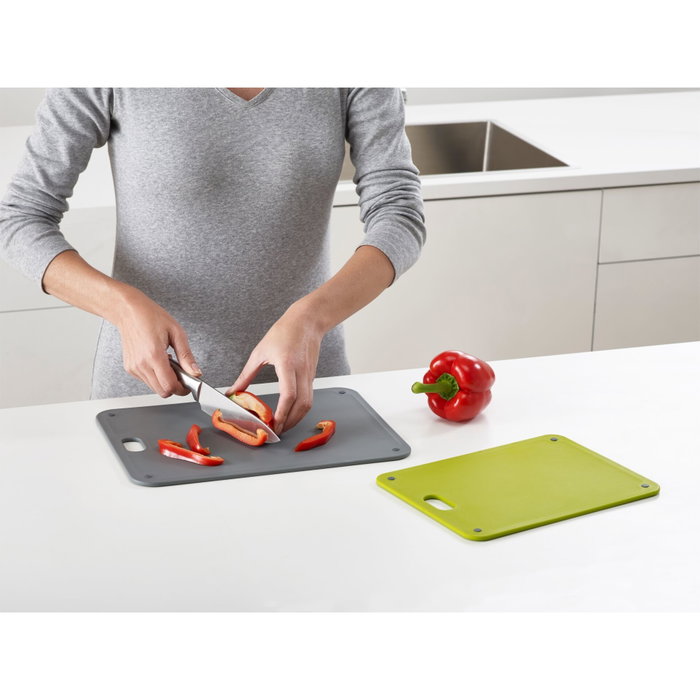Joseph Joseph Chop Juego de 2 tablas de cortar, Gris Joseph Joseph Chop Juego de 2 tablas de cortar, Gris
