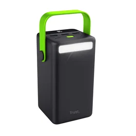 Trust Redoh XXL Batería Externa Powerbank 50000 mAh 18W Carga Rápida con Pantalla, 4 Puertos (USB-A/USB-C), Negro y Verde