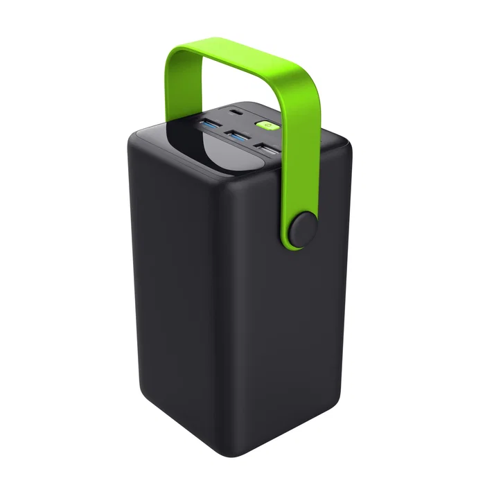 Trust Redoh XXL Powerbank 50000 mAh 18W Carga Rápida USB-C, Negro/Verde, con Pantalla y 4 Puertos