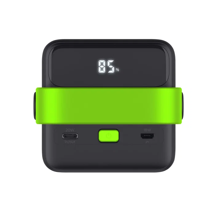 Trust Redoh XXL Powerbank 50000 mAh 18W Carga Rápida USB-C, Negro/Verde, con Pantalla y 4 Puertos