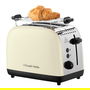 Russell Hobbs 26551-56 Tostador Colours Plus Crema con Ranuras Anchas, Función Levantar y Ver y Calientapanecillos