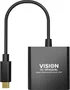 Vision TC-USBCVGA/BL Adaptador de Cable USB Tipo C a VGA (D-Sub) Negro - Resolución Full HD 1920x1080 (1080p)