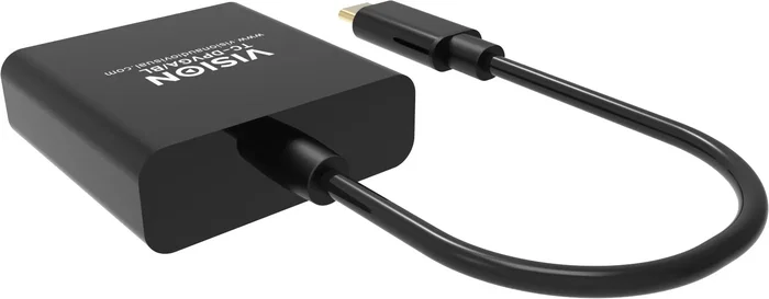 Vision TC-USBCVGA/BL Adaptador de Cable USB Tipo C a VGA (D-Sub) Negro - Resolución Full HD 1920x1080 (1080p)