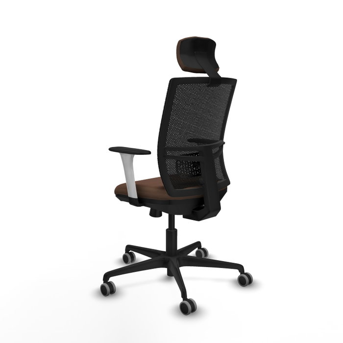 PIQUERAS Y CRESPO Silla de oficina Yunquera con mecanismo Sincro/Traslack, Marrón oscuro y Negro PIQUERAS Y CRESPO Silla de oficina Yunquera con mecanismo Sincro/Traslack, Marrón oscuro y Negro