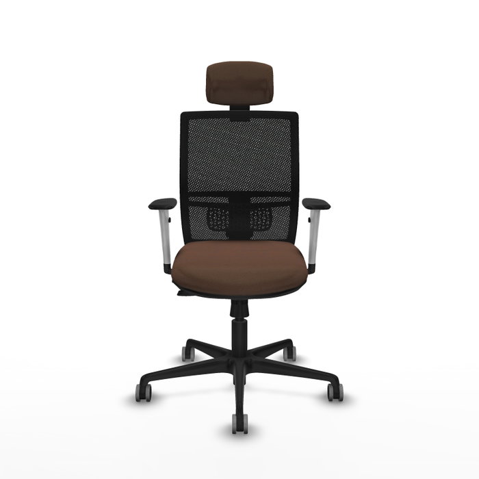 PIQUERAS Y CRESPO Silla de oficina Yunquera con mecanismo Sincro/Traslack, Marrón oscuro y Negro PIQUERAS Y CRESPO Silla de oficina Yunquera con mecanismo Sincro/Traslack, Marrón oscuro y Negro