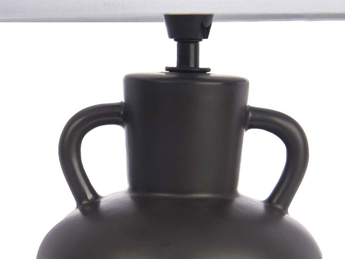 Giftdecor Lampara Jarron Negra 24x39.7x24 cm Ceramica (Set de 4)