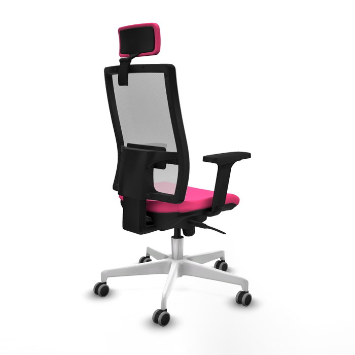 PIQUERAS Y CRESPO Silla de oficina Horna Rosa y Blanco
