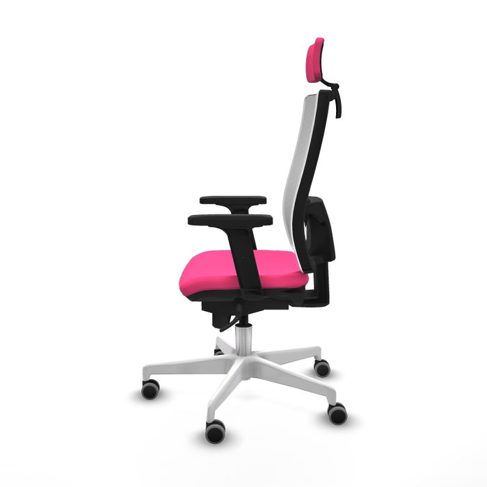 PIQUERAS Y CRESPO Silla de oficina Horna Rosa y Blanco