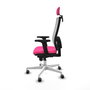 PIQUERAS Y CRESPO Silla de oficina Horna Rosa y Blanco