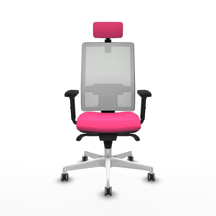 PIQUERAS Y CRESPO Silla de oficina Horna Rosa y Blanco