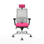 PIQUERAS Y CRESPO Silla de oficina Horna Rosa y Blanco
