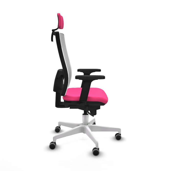 PIQUERAS Y CRESPO Silla de oficina Horna Rosa y Blanco