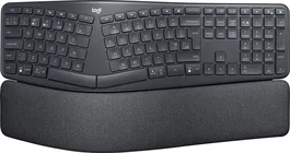 Logitech K860 Ergo Teclado Ergonómico Inalámbrico 100% Completo Gris - Diseño Dividido Reposamuñecas Teclas Multimedia