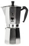 Bialetti Moka Express Cafetera italiana para 18 tazas, Plata/Negro