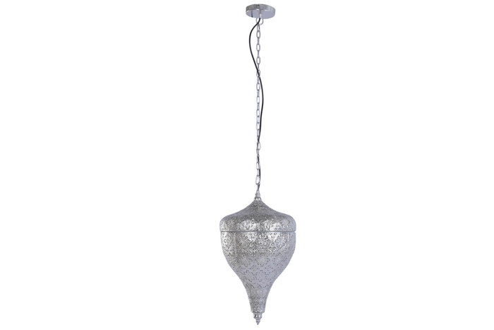 DKD Home Decor Lámpara de Techo Metal Plateada 30x30x55 cm