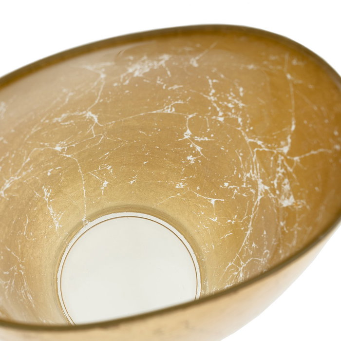 Centro Mesa Dorado Cristal Decoración 23,50 X 14 cm