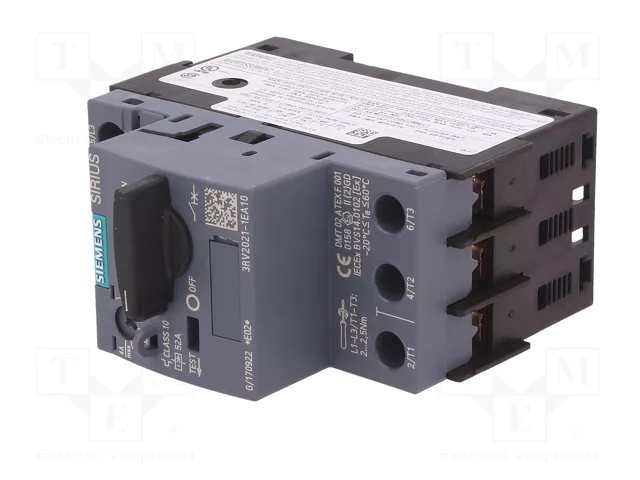 SIEMENS 3RV2 Interruptor motorizado 1,5kW 220-690VAC