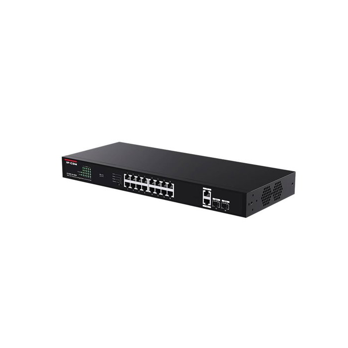 IP-COM G1120P Switch Gigabit PoE de 20 Puertos (16x PoE 30W, 2x SFP, 150W Total, Montaje Rack 1U, 40 Gbps)