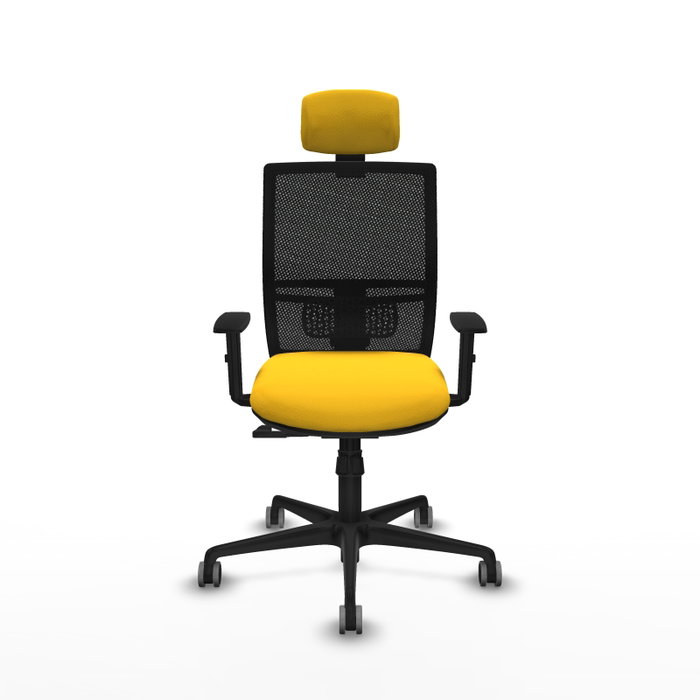 PIQUERAS Y CRESPO Silla de oficina Yunquera con mecanismo Sincro, Amarillo y Negro PIQUERAS Y CRESPO Silla de oficina Yunquera con mecanismo Sincro, Amarillo y Negro