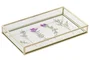 DKD Home Decor Bandeja de Decoración Cristal y Metal Bridgerton 24x14x3 cm