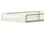 DKD Home Decor Bandeja de Decoración Cristal y Metal Bridgerton 24x14x3 cm