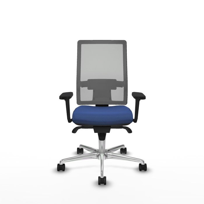 PIQUERAS Y CRESPO Silla de oficina Horna con mecanismo Sincro, Azul marino y Gris