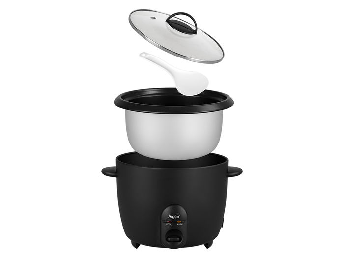 Argon Olla Arrocera Eléctrica Negro Mate 1.8L 700W 32x26.5x28cm (Set de 4)