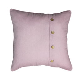 DKD Home Decor Cojín Algodón Poliéster Rosa Palo con Botones Coco