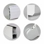 France Combi Persiana enrollable de PVC con correa manual, 100 x 120 cm, Blanco