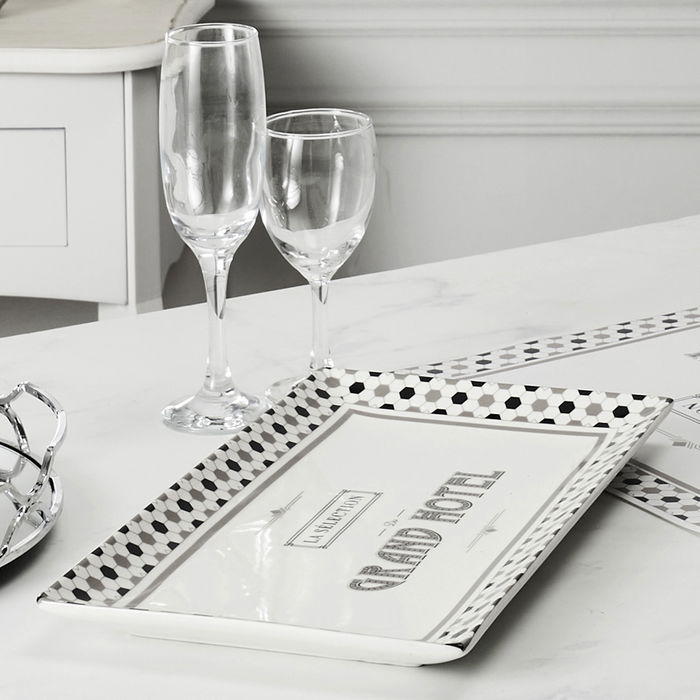 Home Deco Factory Plato Bandeja Grand Hotel 34x20x3.4 cm Home Deco Factory Plato Bandeja Grand Hotel 34x20x3.4 cm