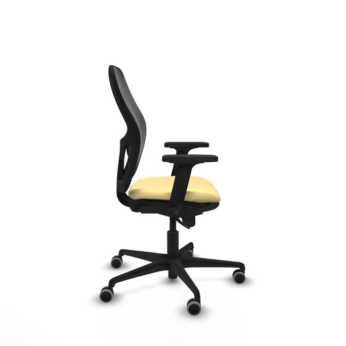 PIQUERAS Y CRESPO Silla de oficina Jorquera con mecanismo Sincro, Crema y Negro