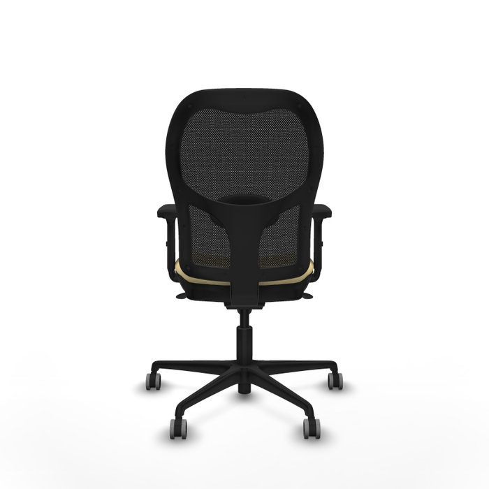 PIQUERAS Y CRESPO Silla de oficina Jorquera con mecanismo Sincro, Crema y Negro