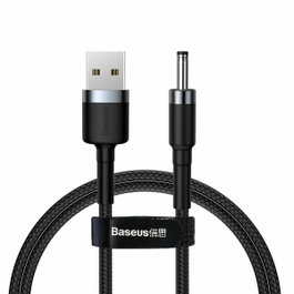 BASEUS Cable de Audio USB A a Jack 3.5 mm, 2 A, 1 Metro, Color Gris