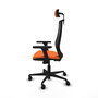 PIQUERAS Y CRESPO Silla de oficina Mardos con mecanismo Sincro, Naranja y Negro