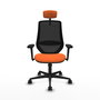 PIQUERAS Y CRESPO Silla de oficina Mardos con mecanismo Sincro, Naranja y Negro