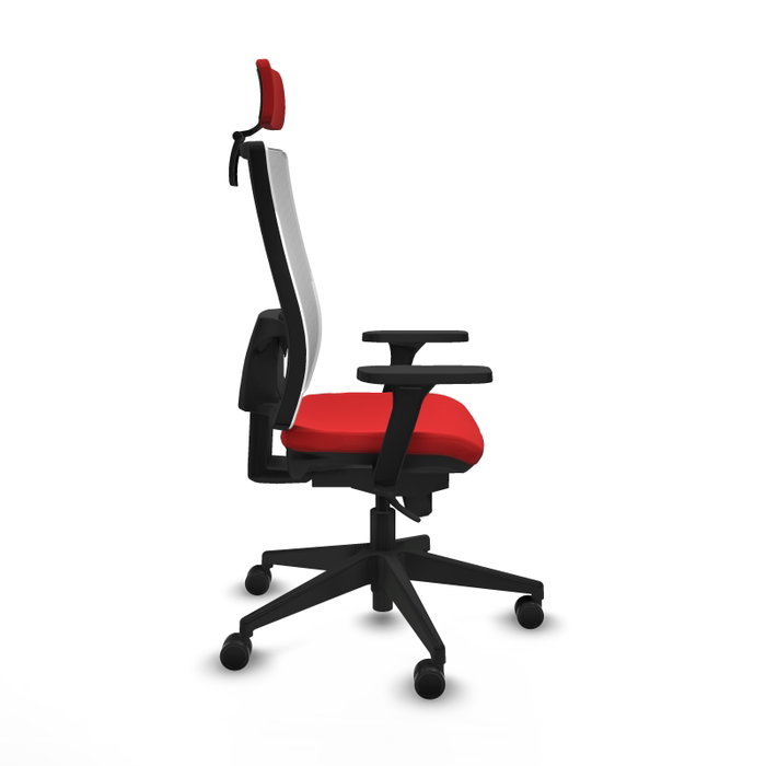 PIQUERAS Y CRESPO Silla de oficina Horna Rojo/Blanco con Mecanismo Sincro