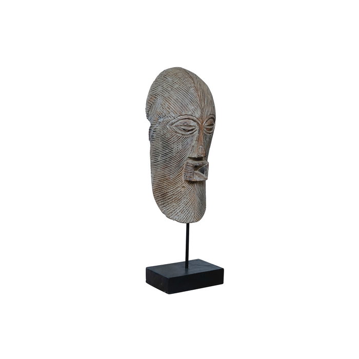 DKD Home Decor Figura Suar y Hierro Máscara Tribal 30x15x80 cm