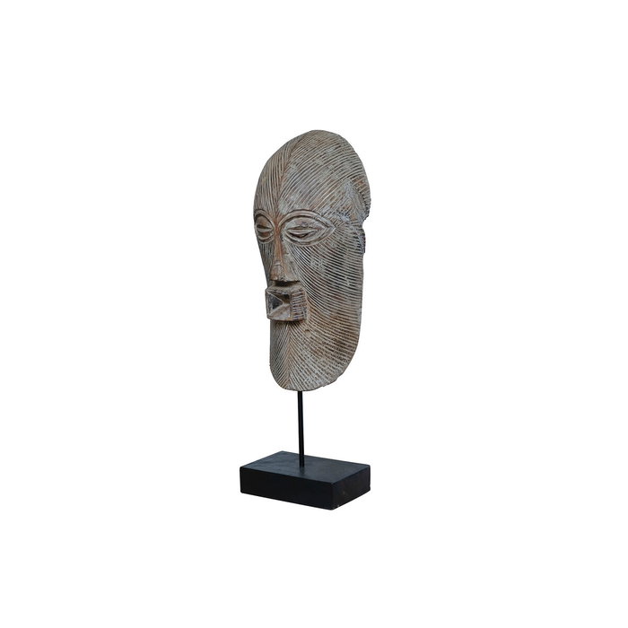 DKD Home Decor Figura Suar y Hierro Máscara Tribal 30x15x80 cm